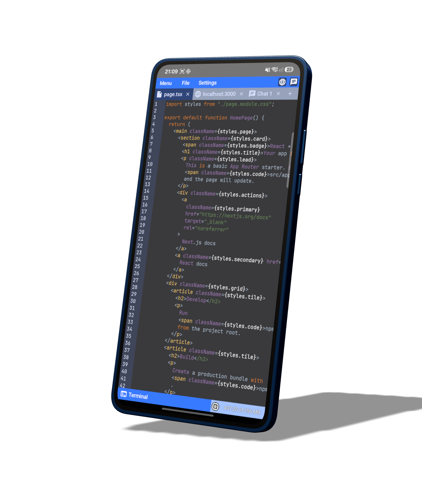 Code editor